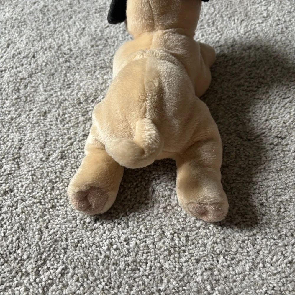 Charming Plush Pug Toy in Black and Tan